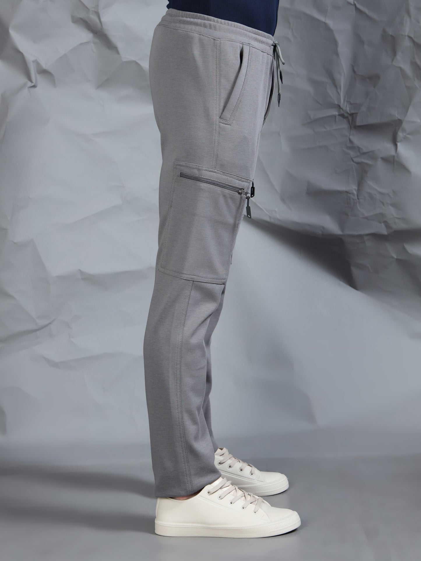 Stretchable Light Grey Track Pant