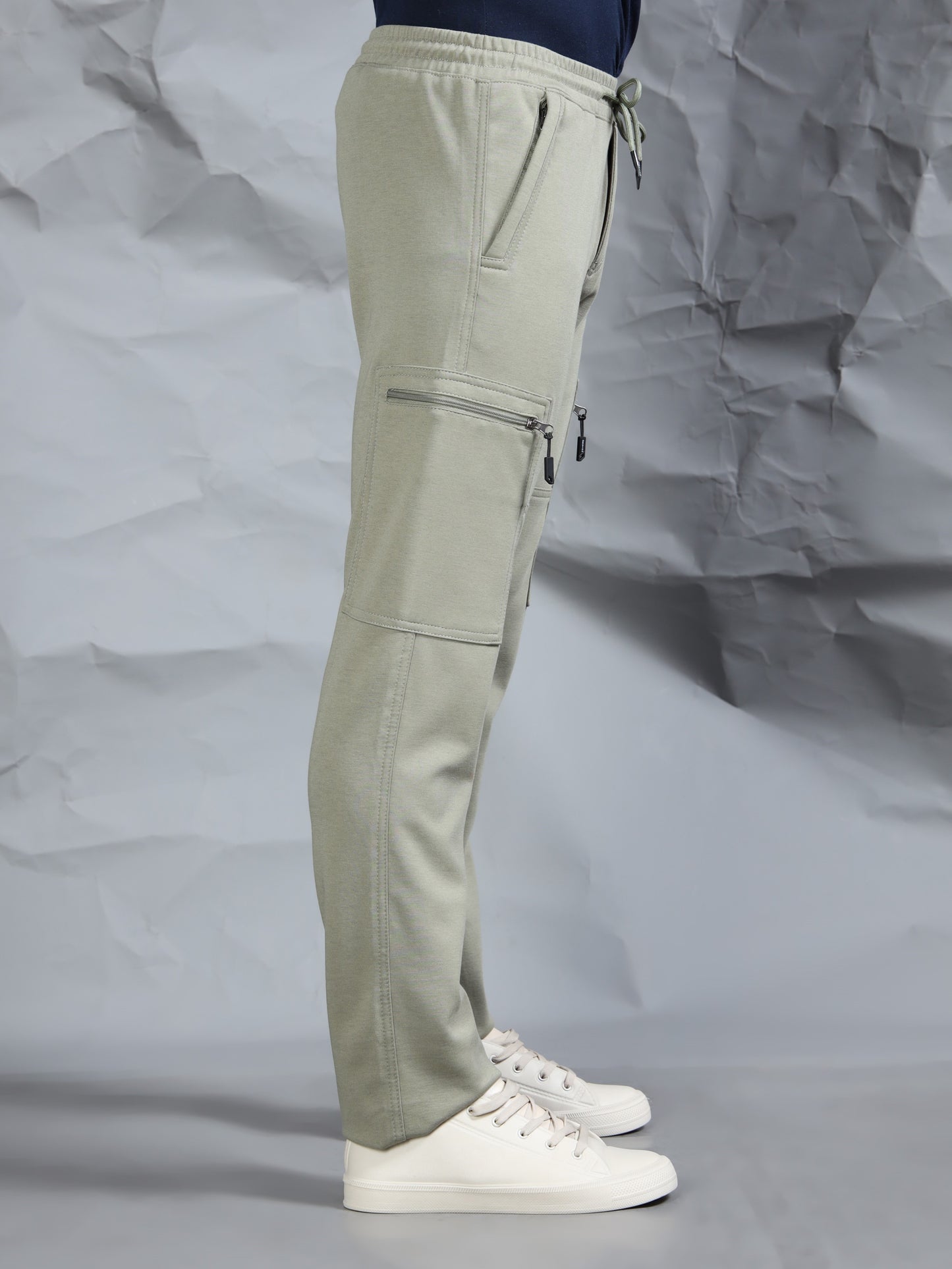 Stretchable Green Track Pant