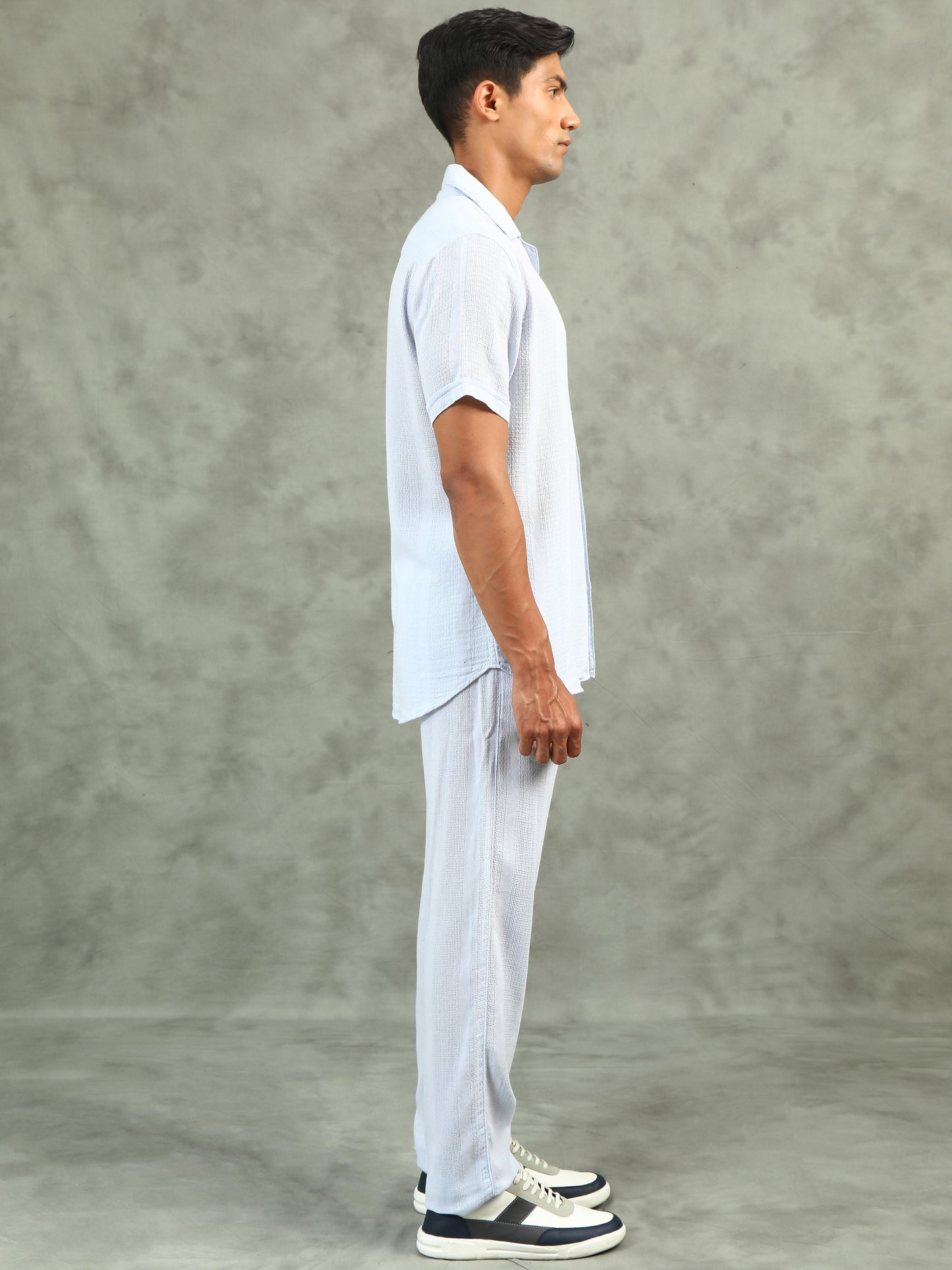 Grey Regular Fit Full-Length Casual Co-ord Set