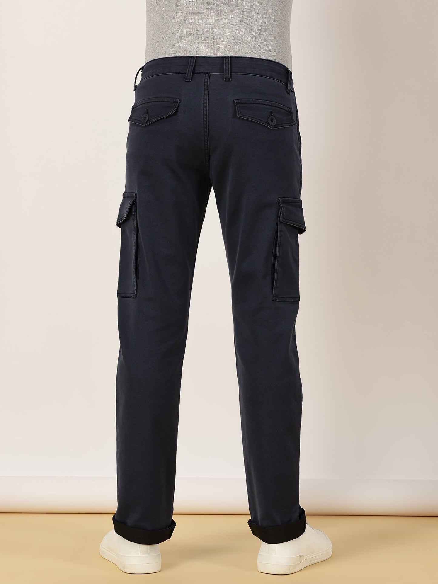 Multi Pocket Stretchable Navy Cargo