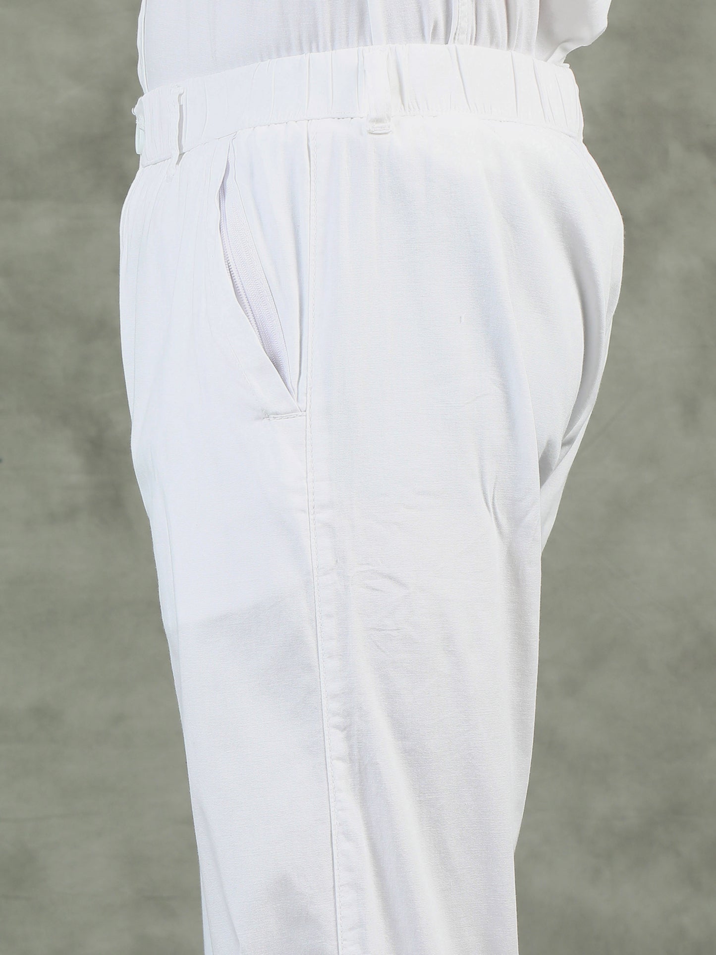 White Regular Fit Half Sleeve Solid Casual Co-ord Sets