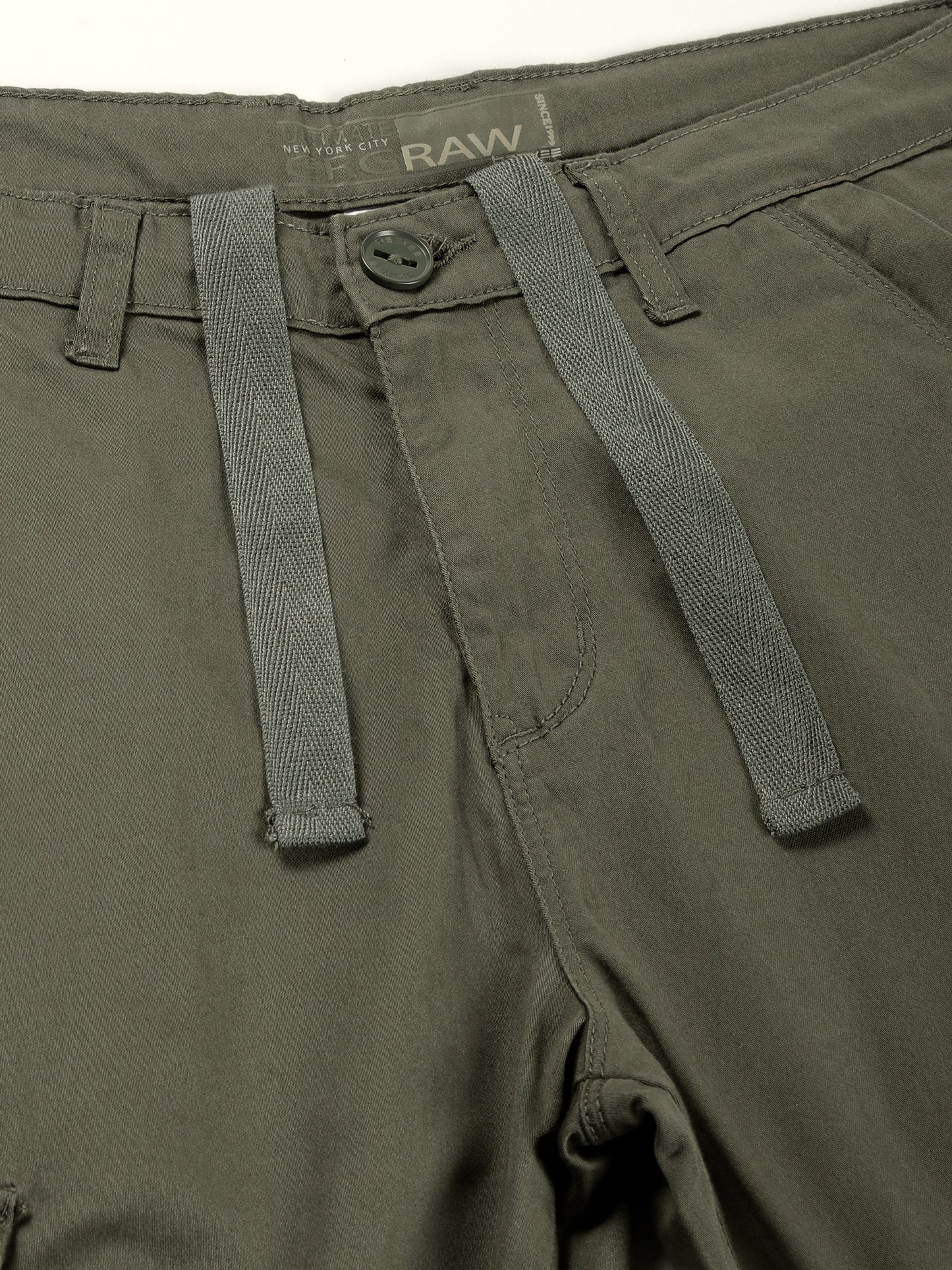 Multi Pocket Stretchable Green Cargo Shorts