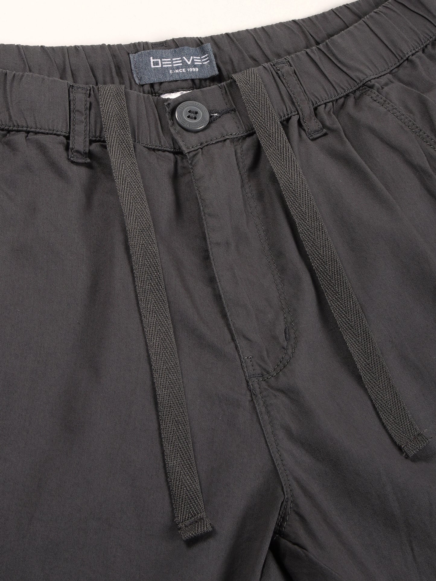 BEEVEE Melange Grey Solid Lounge Wear Bottoms for Men