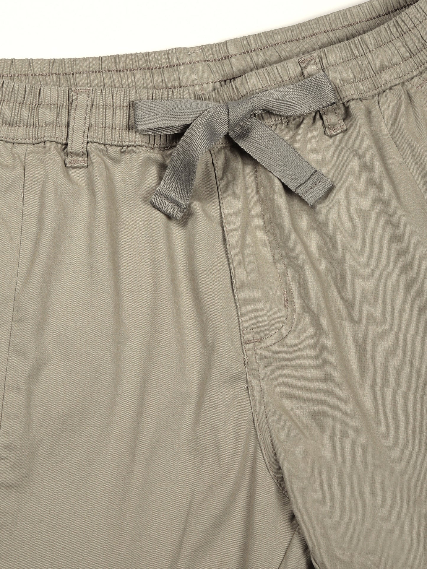 Multi Pocket Stretchable Grey Cargo