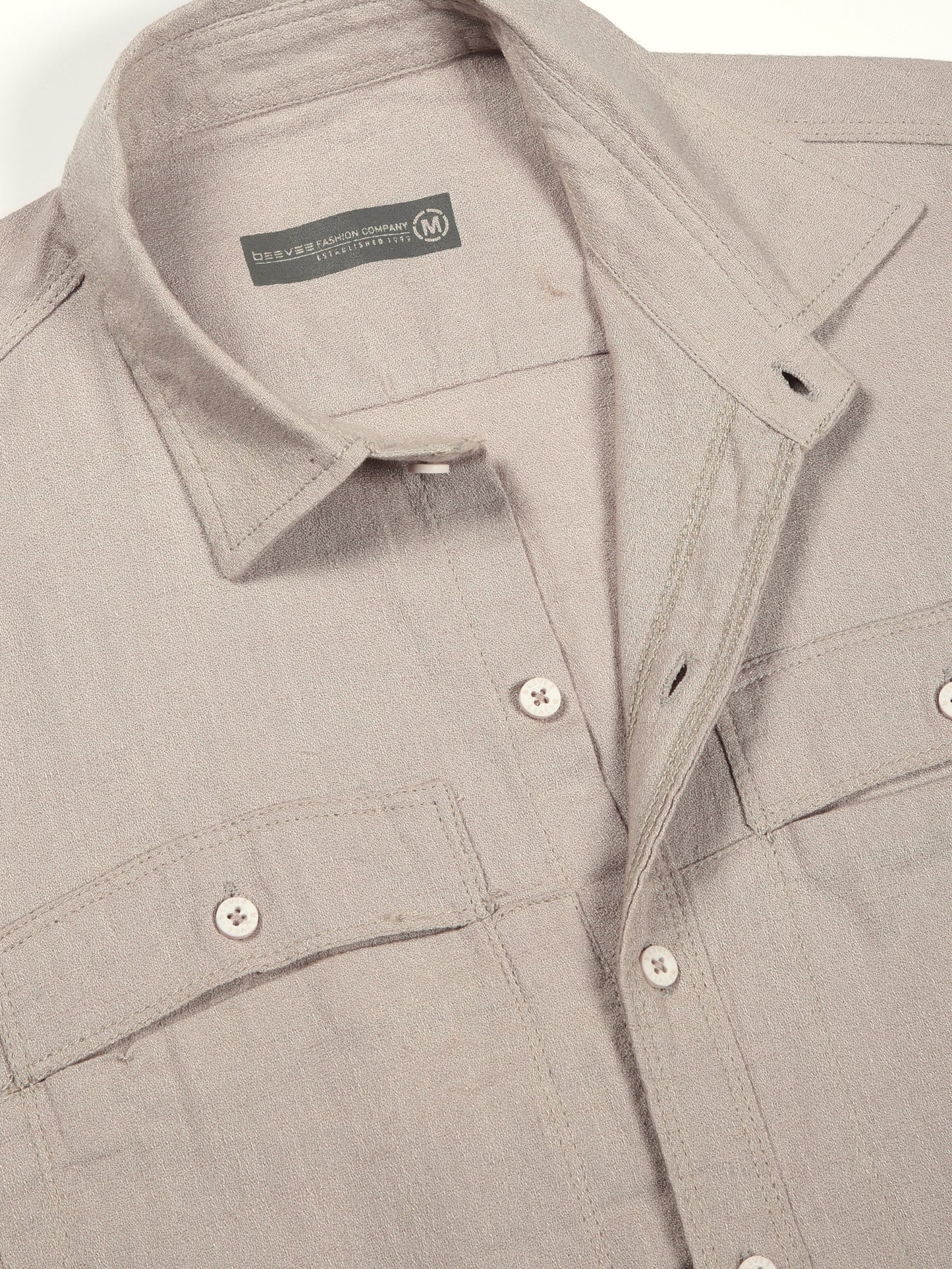 Multi Pocket Grey Cargo Shirt