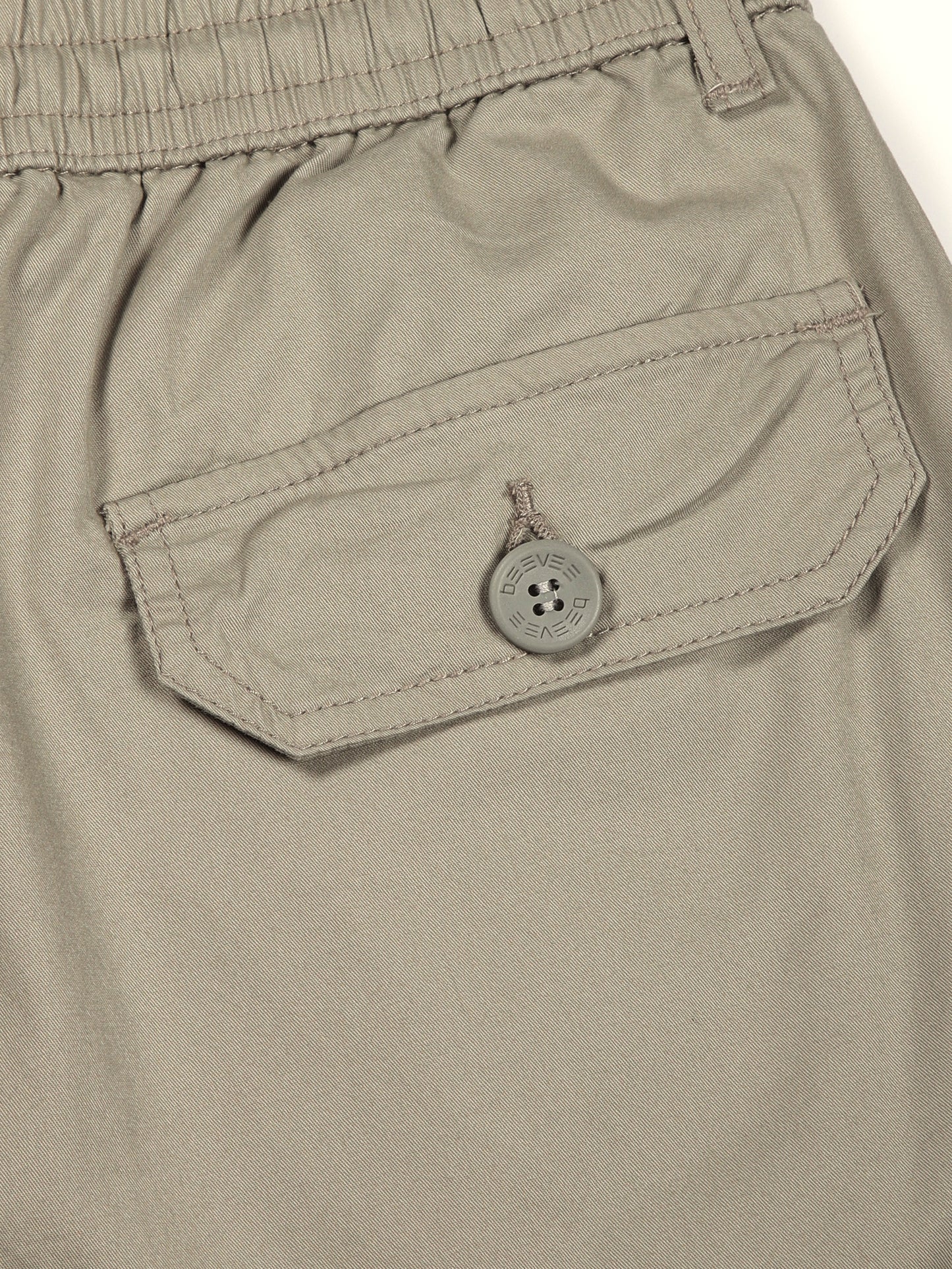 Multi Pocket Stretchable Grey Cargo