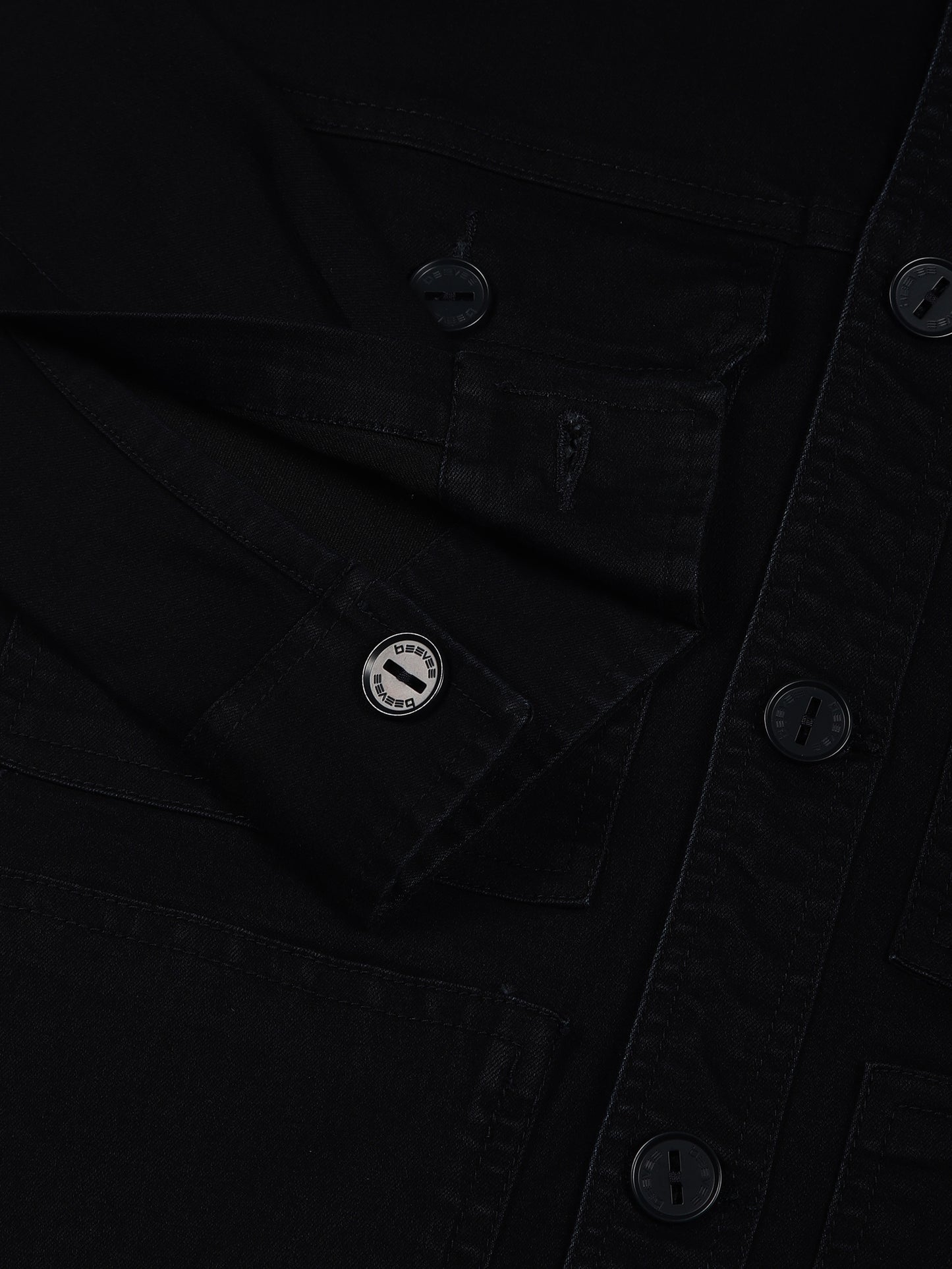 Multi Pocket Denim Blue Cargo Shacket