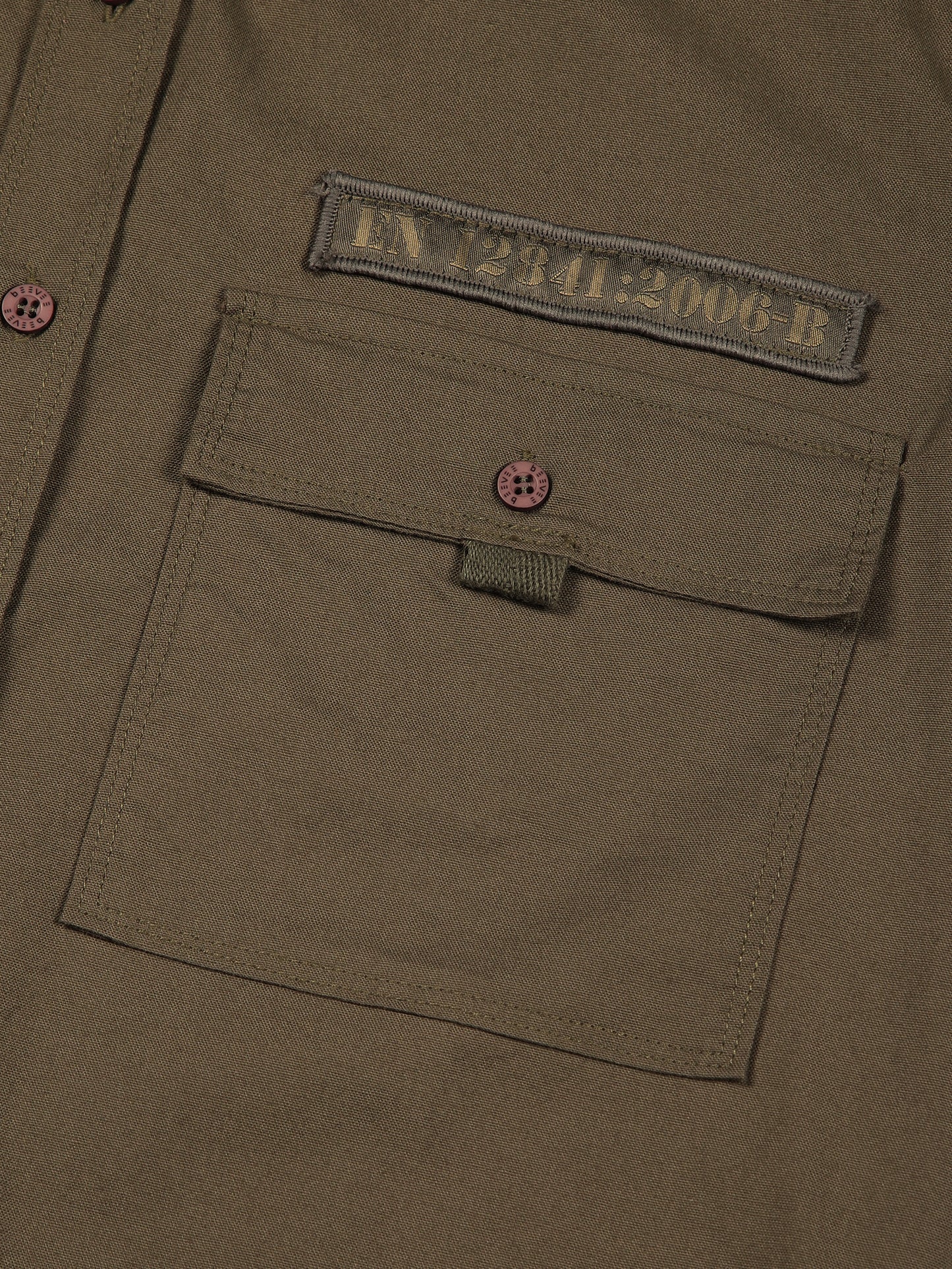Zip Pocket Stretchable Dark Green  Cargo Shirt