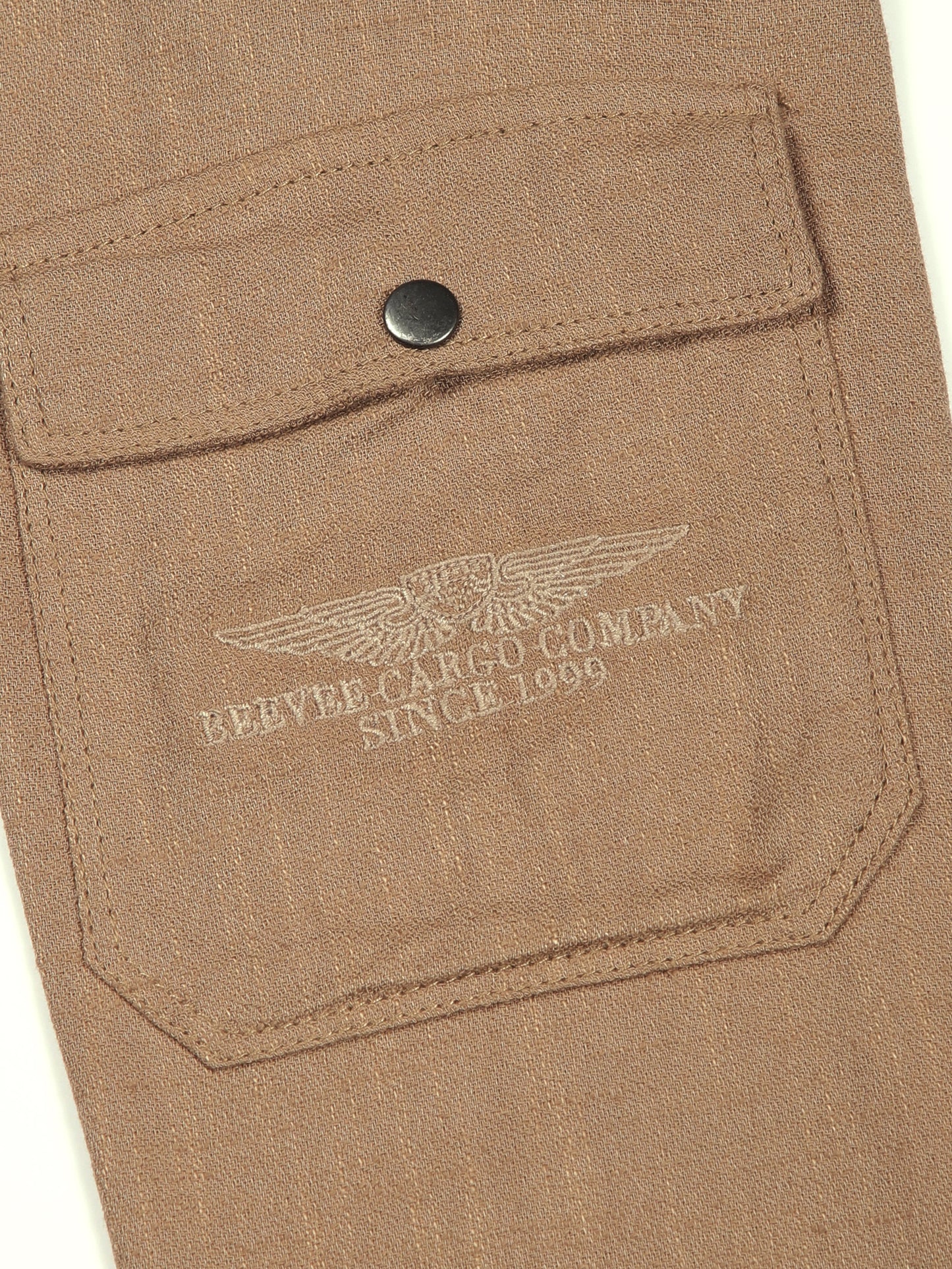 Multi Pocket Beige Cargo Shirt
