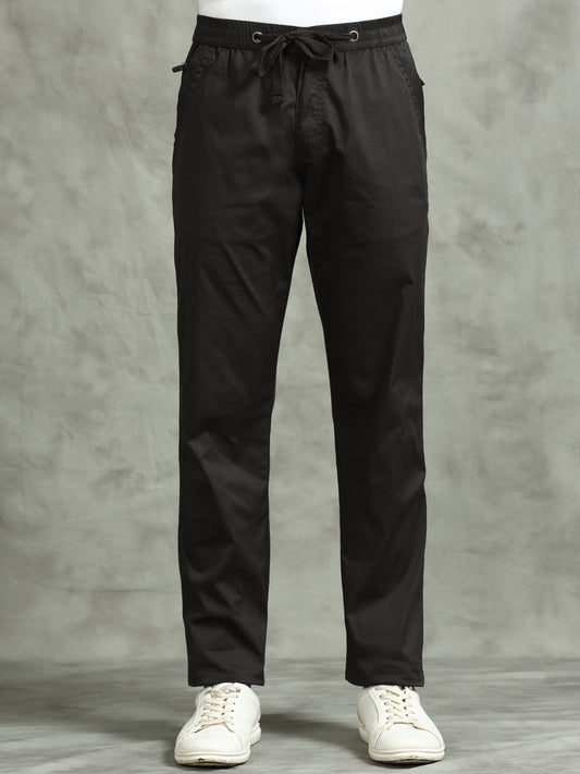 Elasticated Waist Zip Pocket Stretchable Grey Lounge Pants