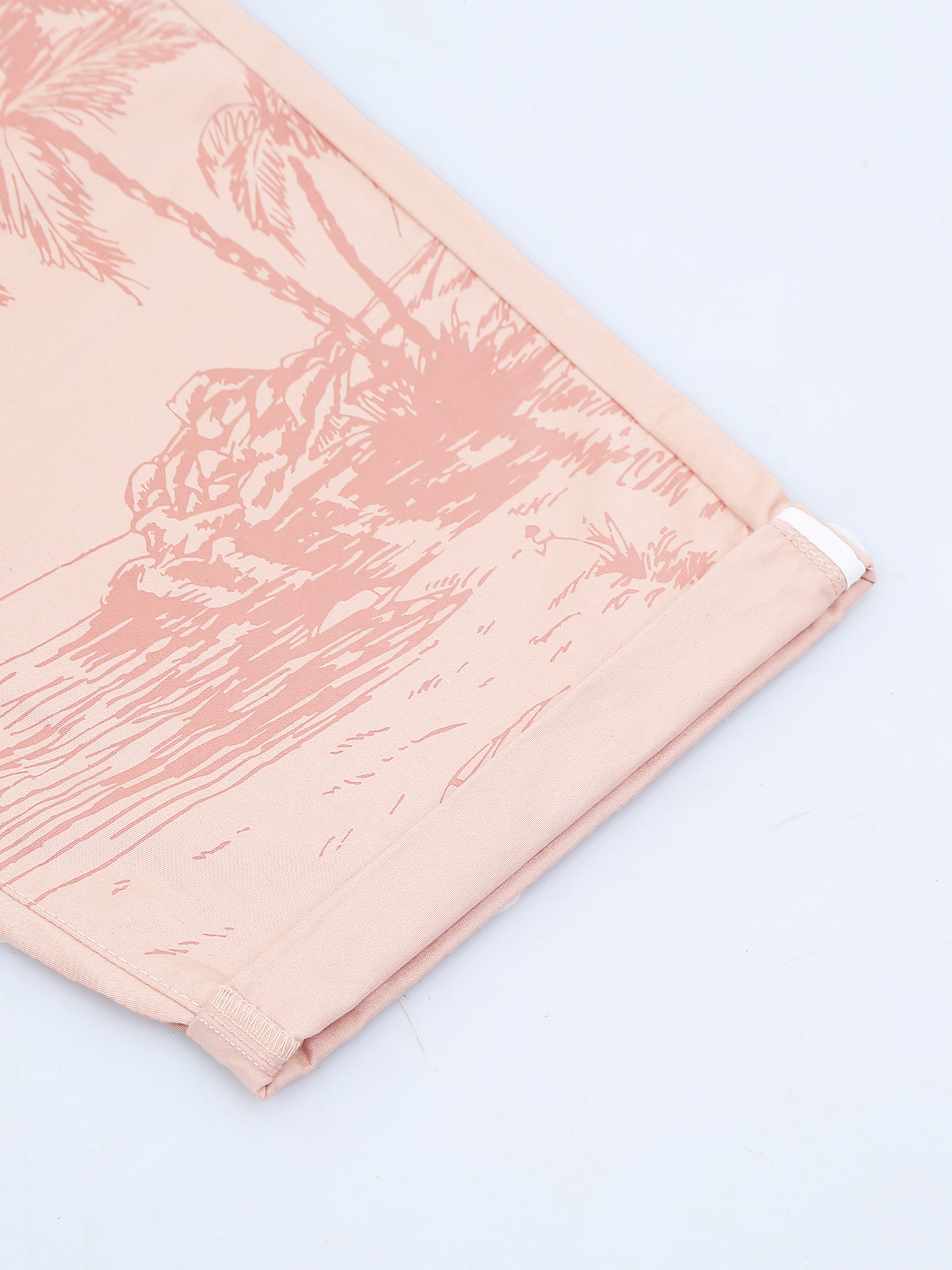 Printed Stretchable Pink Shorts