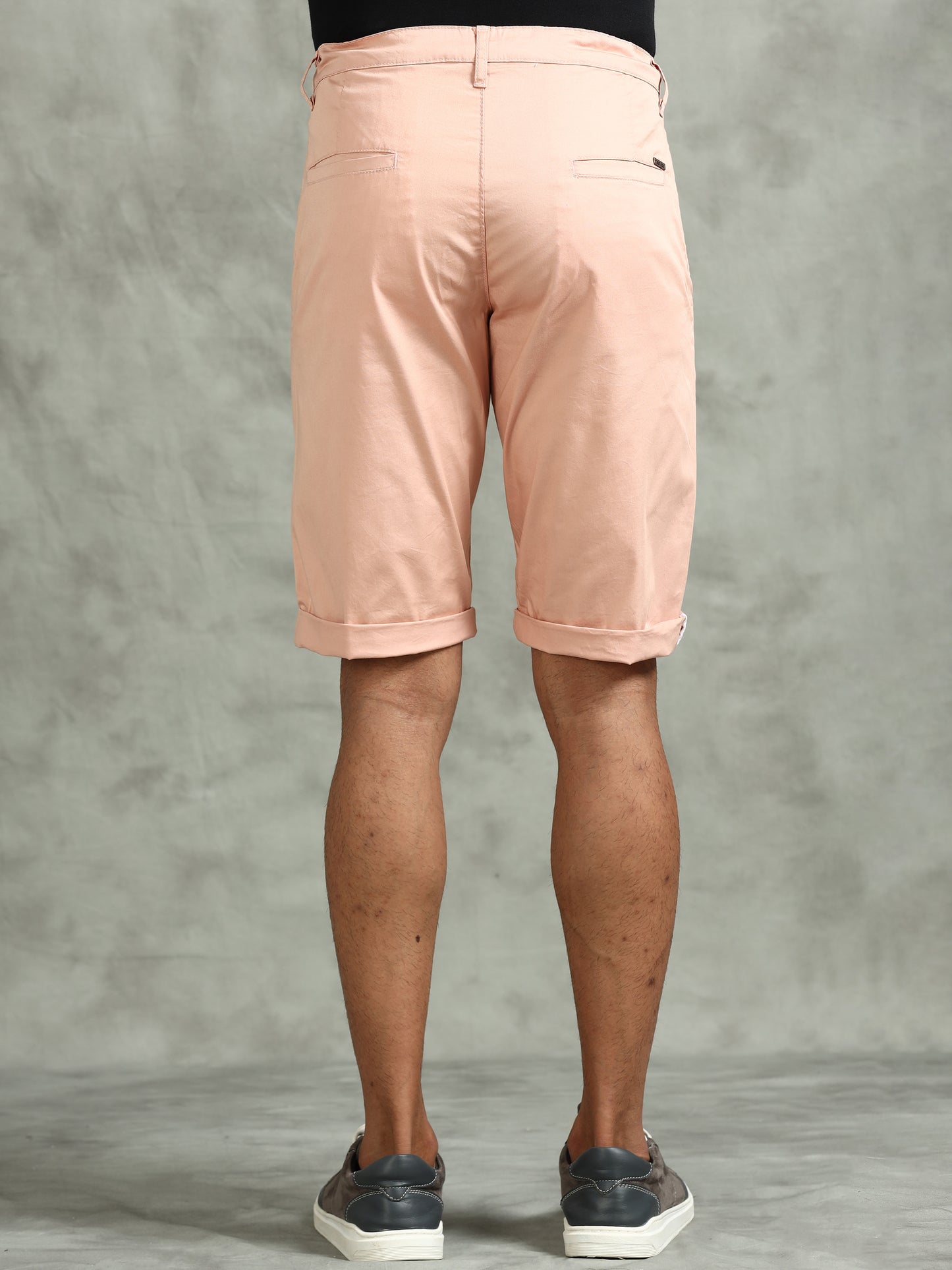 Printed Stretchable Pink Shorts