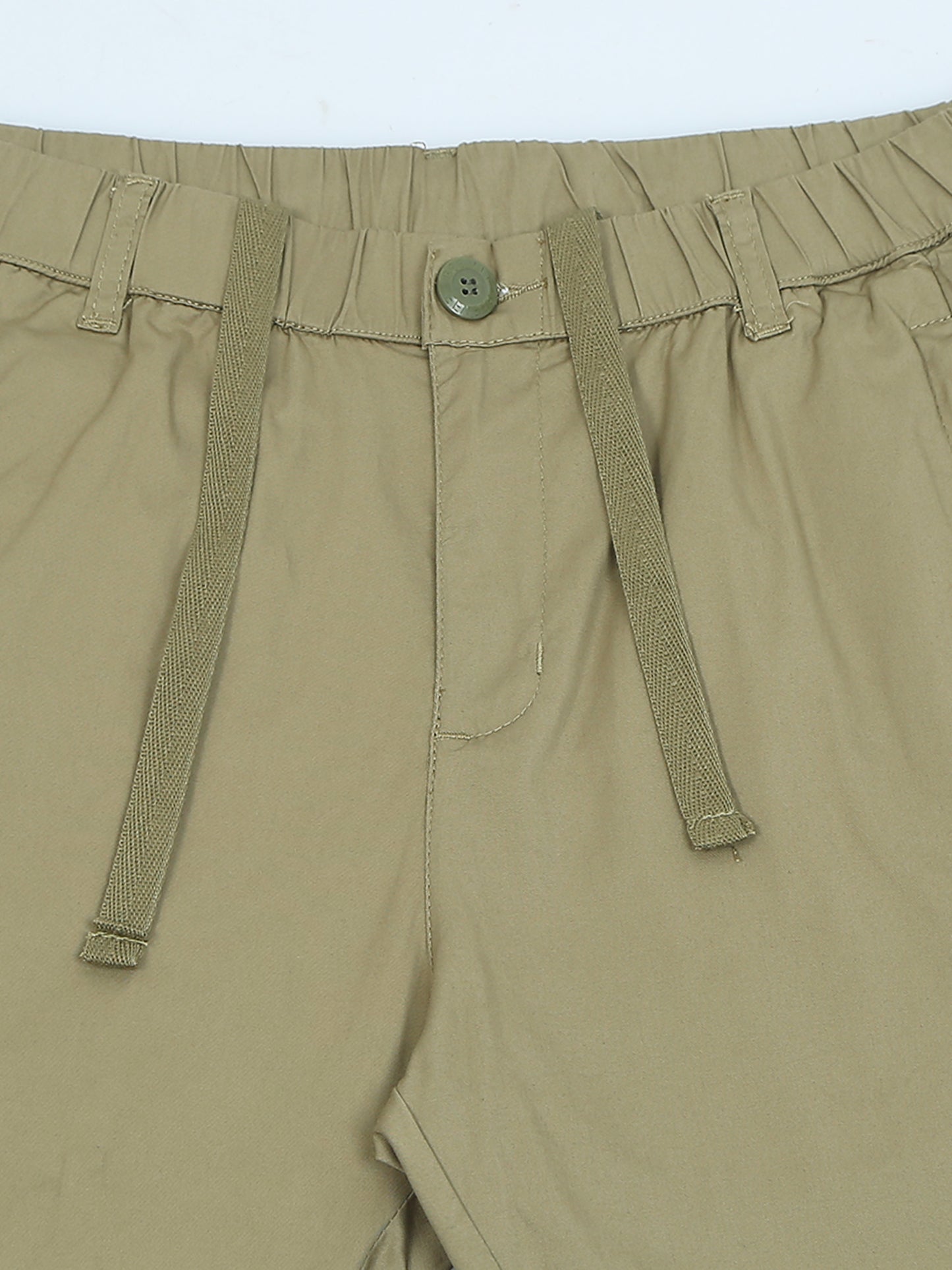Olive Elasticated Waist Zip Pocket Stretchable Lounge Pants