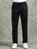 Elasticated Waist Zip Pocket Stretchable Black Lounge Pants