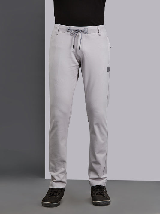 Men Solid Stretchable Track Pant-Grey
