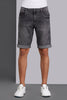 Washed Stretchable Black Denim Shorts