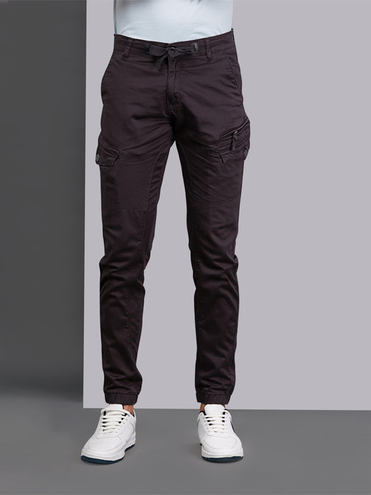Multi Pocket Stretchable Grey Cargo