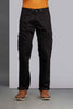 Zip Pocket Stretchable Black Cargo
