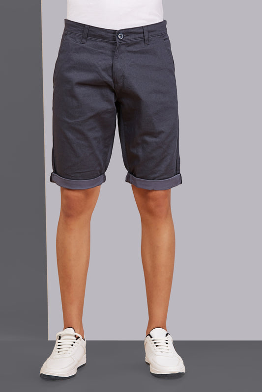 Printed Dark Blue Stretchable Shorts