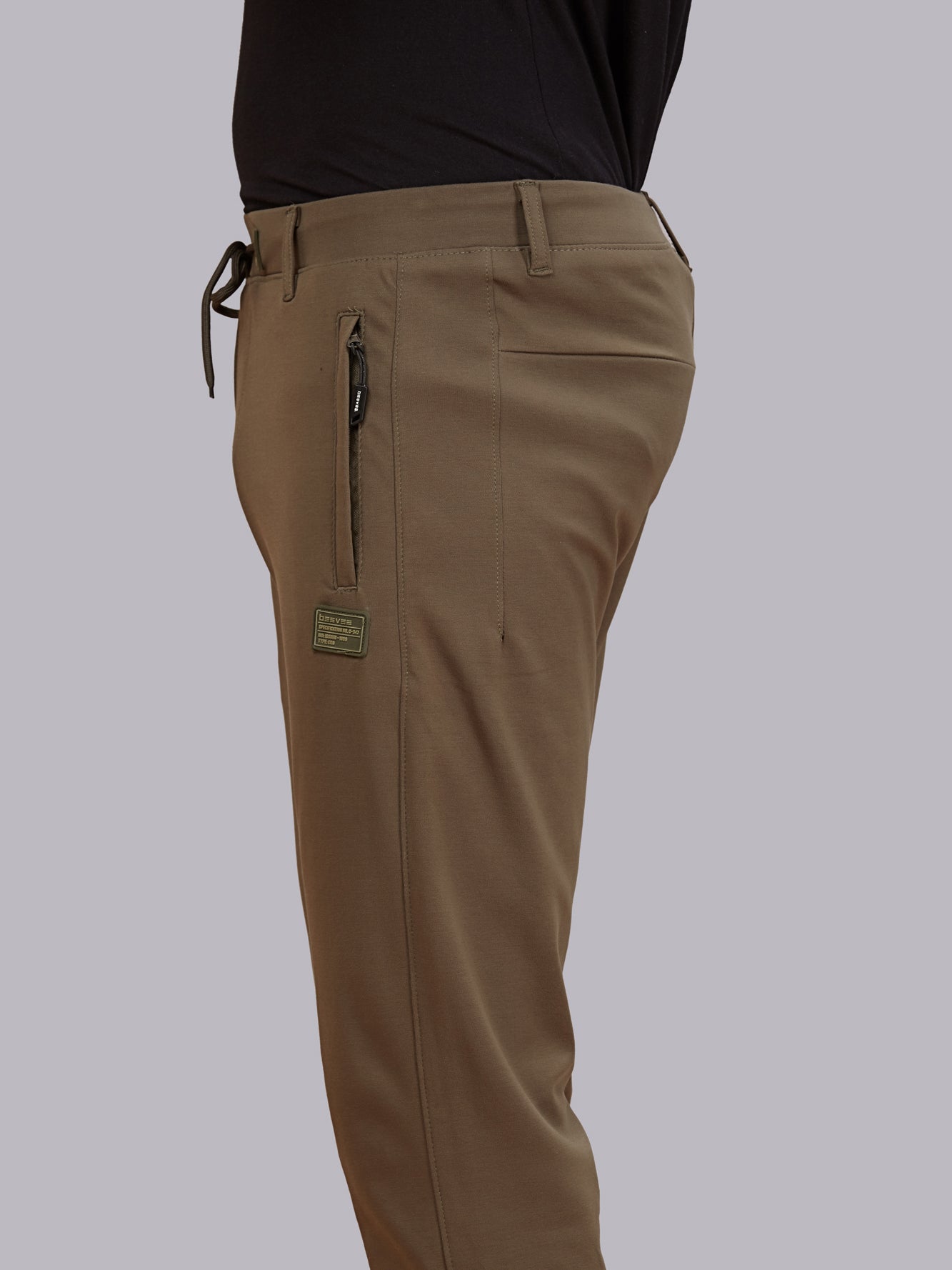 Men Printed Stretchable Track Pant-Grey Milange