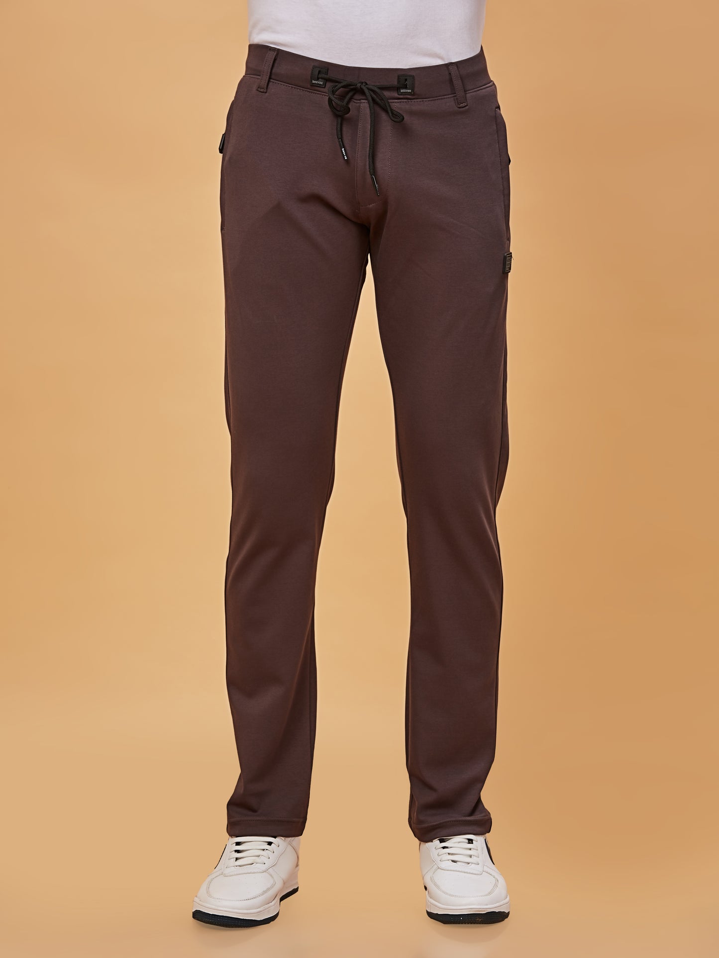 Men Solid Stretchable Track Pant-Grey