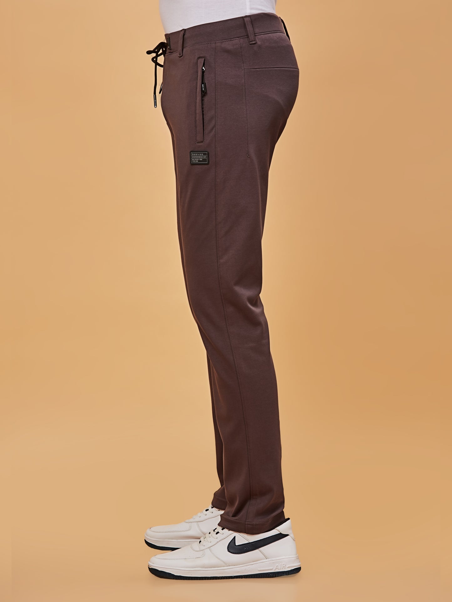 Men Solid Stretchable Track Pant-Grey