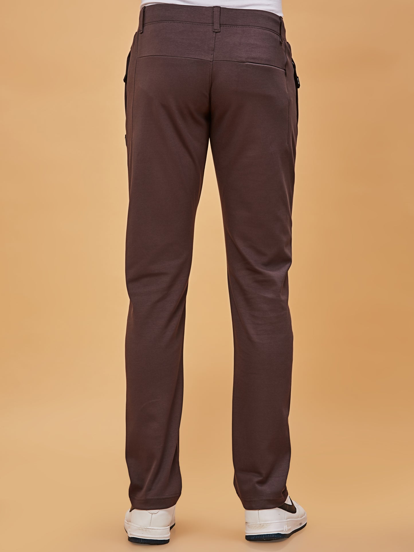 Men Solid Stretchable Track Pant-Grey