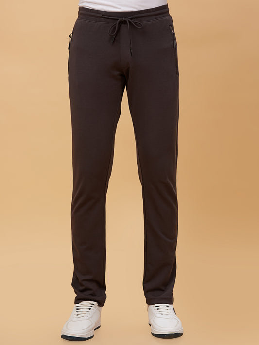 Men Solid Stretchable Track Pant-Grey