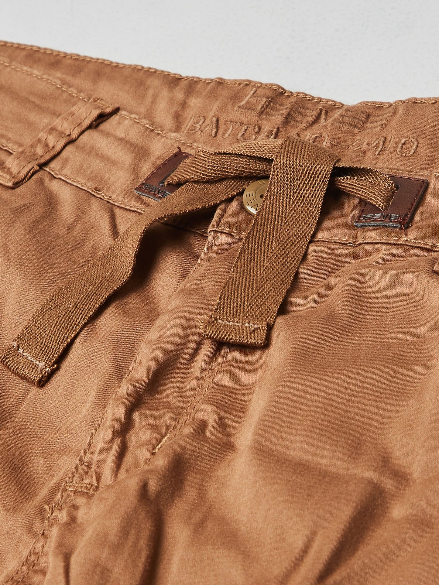 Multi Pocket Stretchable Brown Cargo