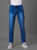 Elasticated Knit Denim Stretchable Light Blue Lounge Pants
