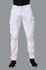 Multi Pocket Stretchable White Cargo