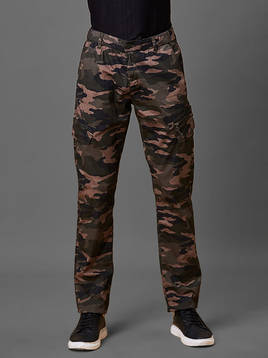 Elasticated Waist Multi Pocket Stretchable Camo Lounge Pants