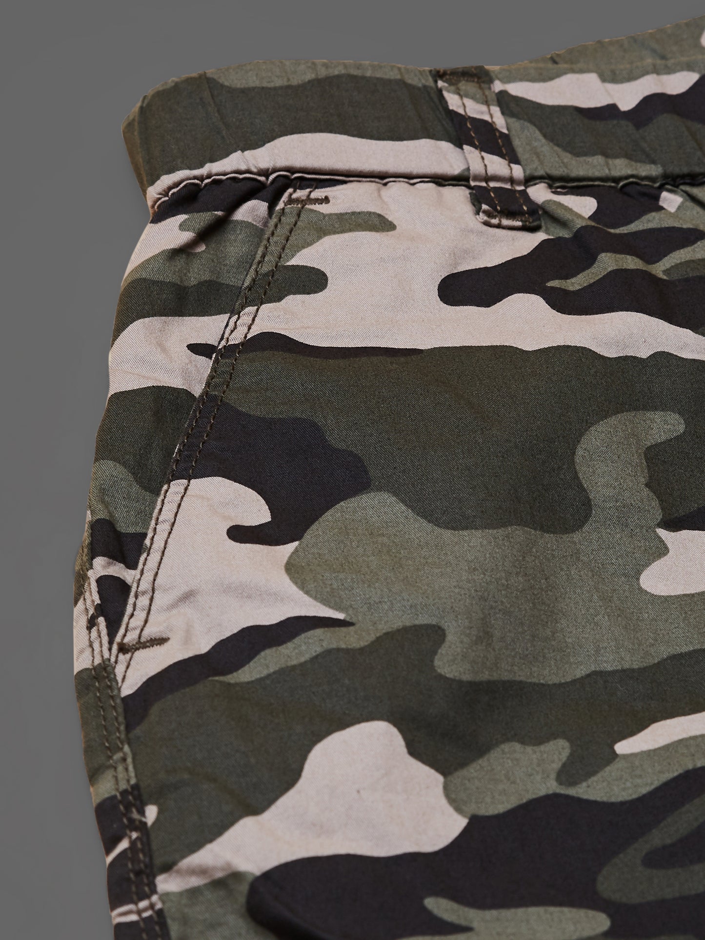 Elasticated Waist Multi Pocket Stretchable Camo Lounge Pants