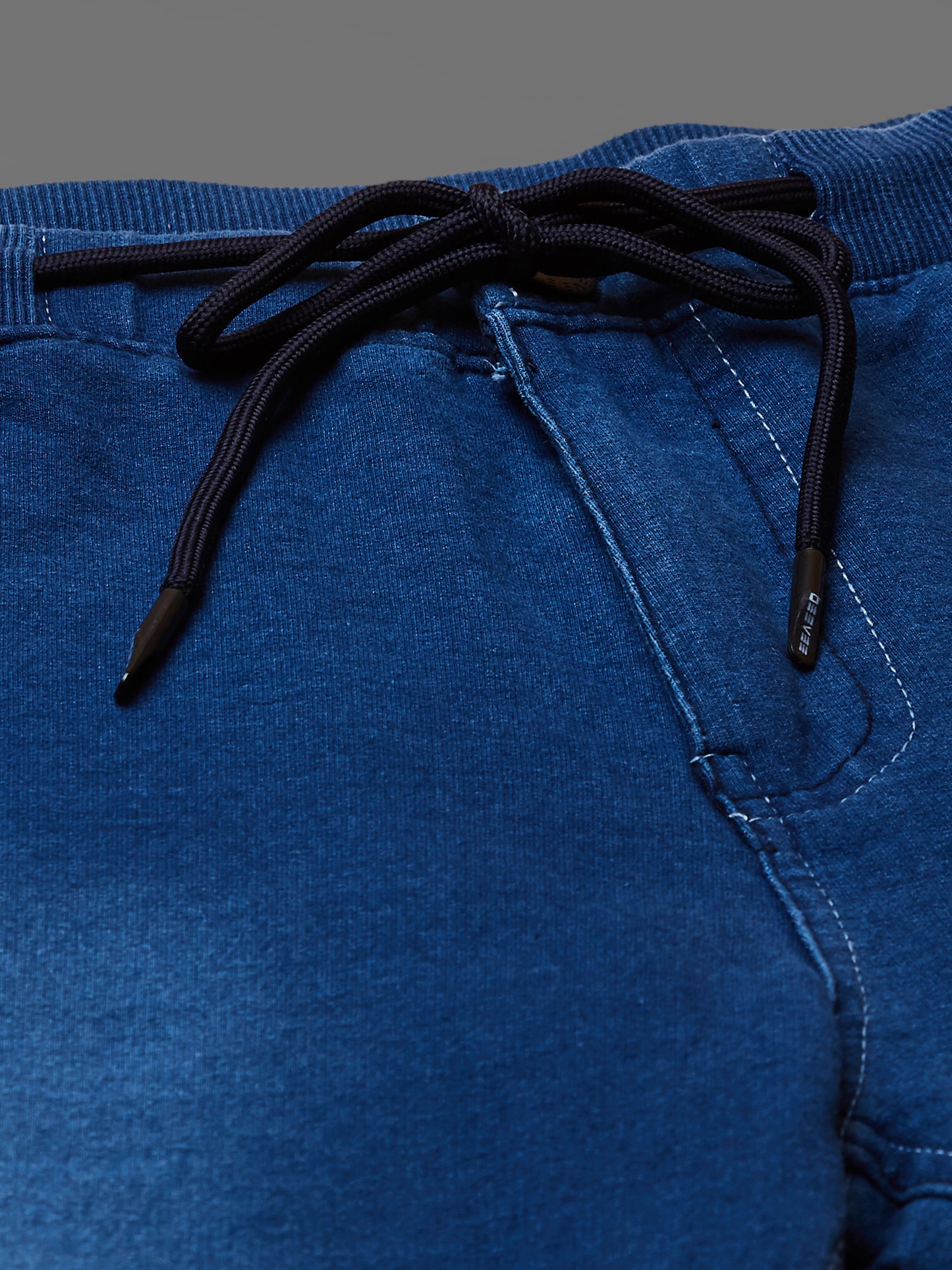 Elasticated Knit Denim Stretchable Light Blue Lounge Pants