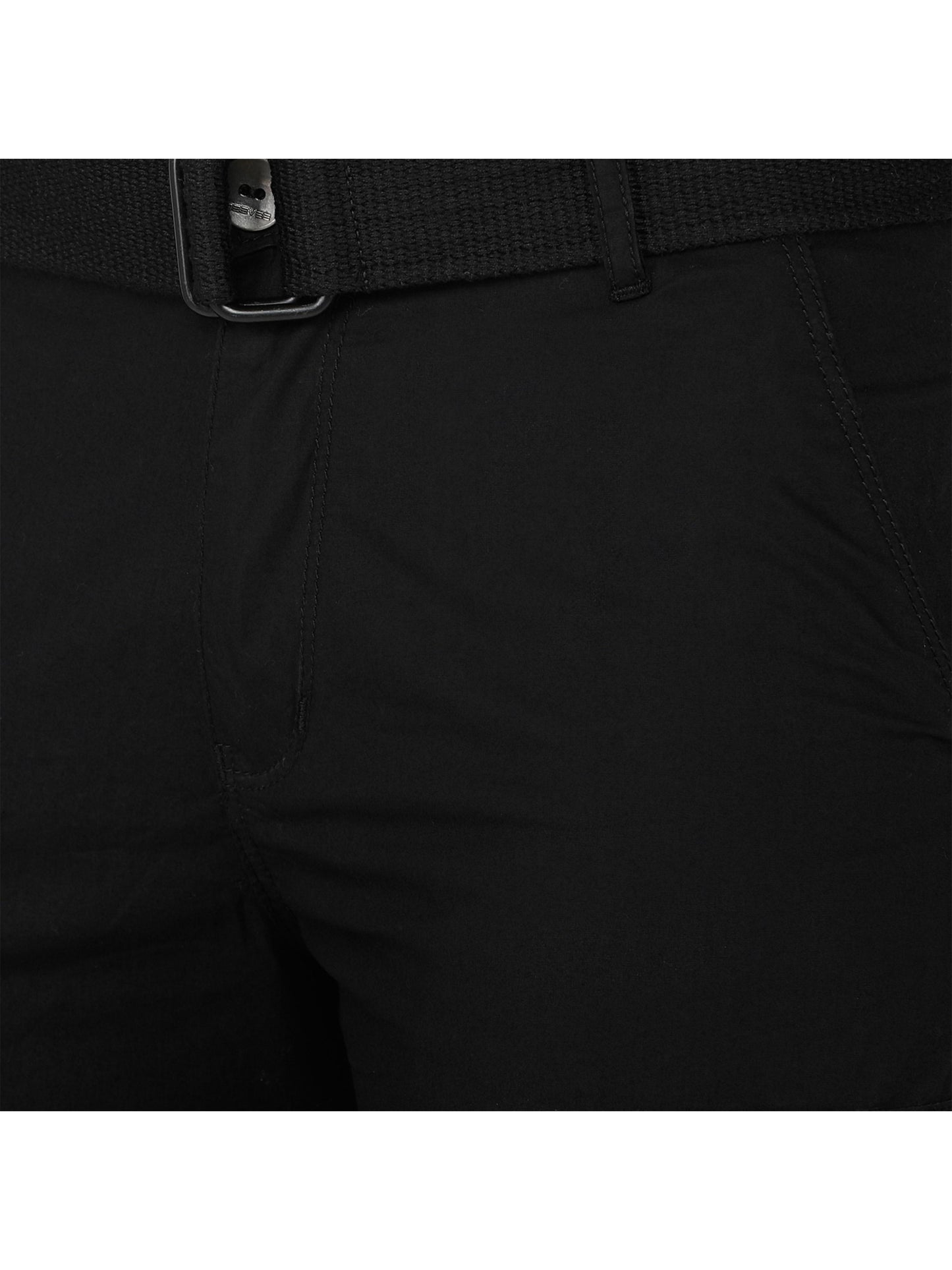 Solid Men Black Three Fourths