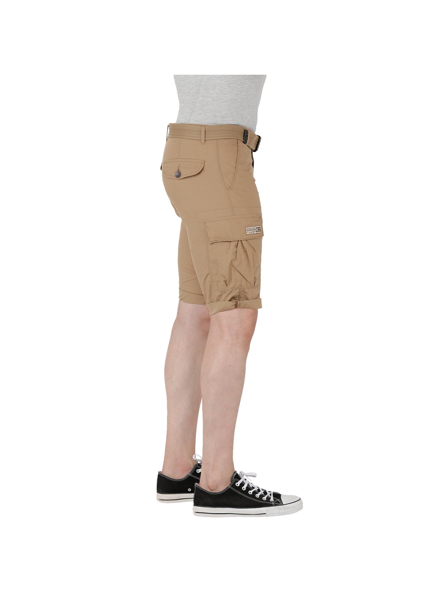 Solid Men Khaki Three Fourths
