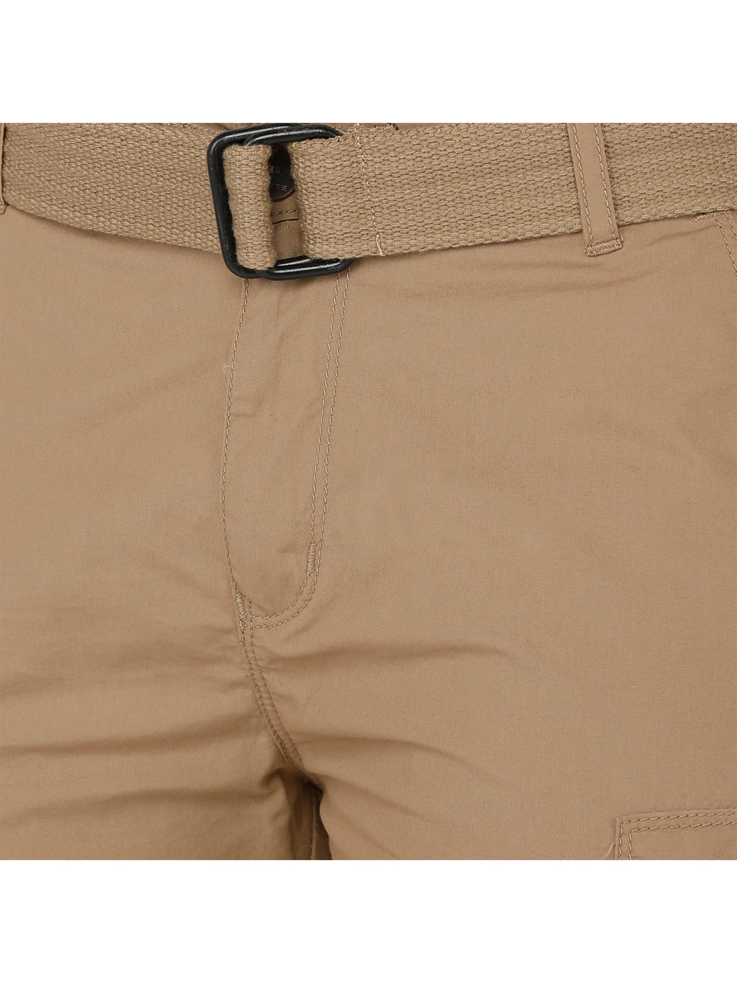 Solid Men Khaki Three Fourths