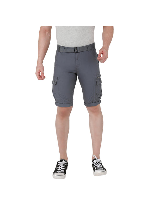 Solid Men Grey Three Fourths
