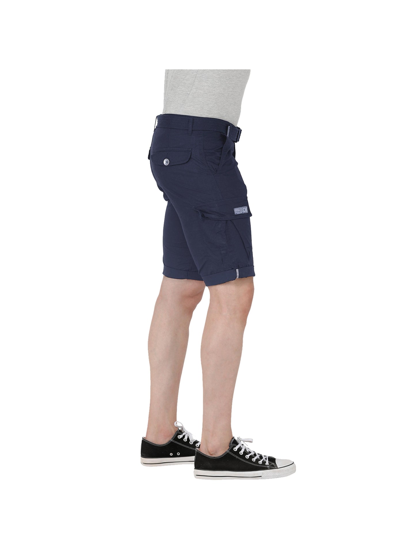 Solid Men Navy Three Fourths