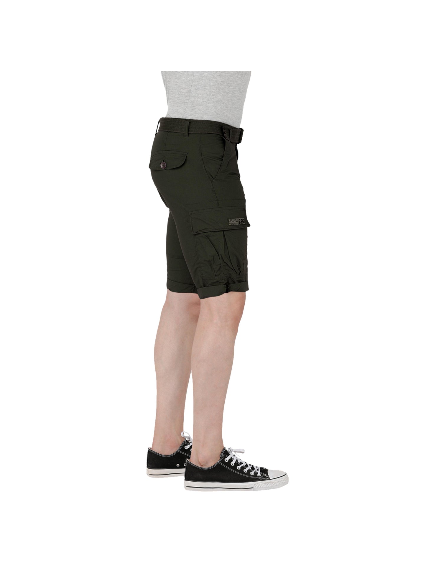 Solid Men Olive Three Fourths