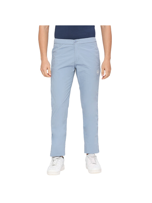 Men Blue Solid Track Pants